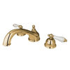 Kingston Polished Brass Vintage Two Handle Roman Tub Filler Faucet KS3352PL