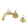 Kingston Polished Brass Vintage Two Handle Roman Tub Filler Faucet KS3352PX