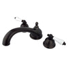 Kingston Oil Rubbed Bronze Vintage Two Handle Roman Tub Filler Faucet KS3355PL