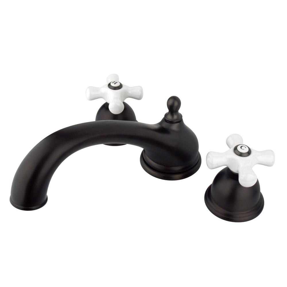 Kingston Oil Rubbed Bronze Vintage Two Handle Roman Tub Filler Faucet KS3355PX