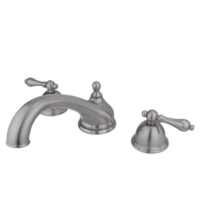 Kingston Brass Satin Nickel Vintage Two Handle Roman Tub Filler Faucet KS3358AL