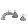 Kingston Brass Satin Nickel Vintage Two Handle Roman Tub Filler Faucet KS3358PX