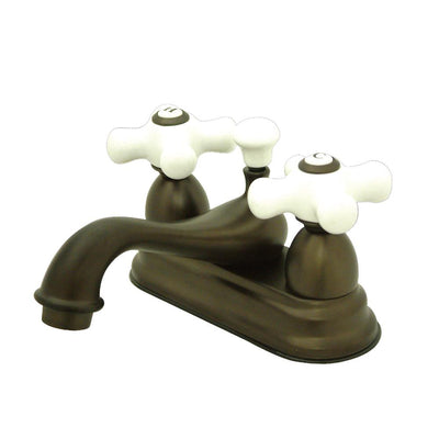 Kingston Oil Rubbed Bronze 2 Handle 4" Centerset Bathroom Faucet KS3605PX