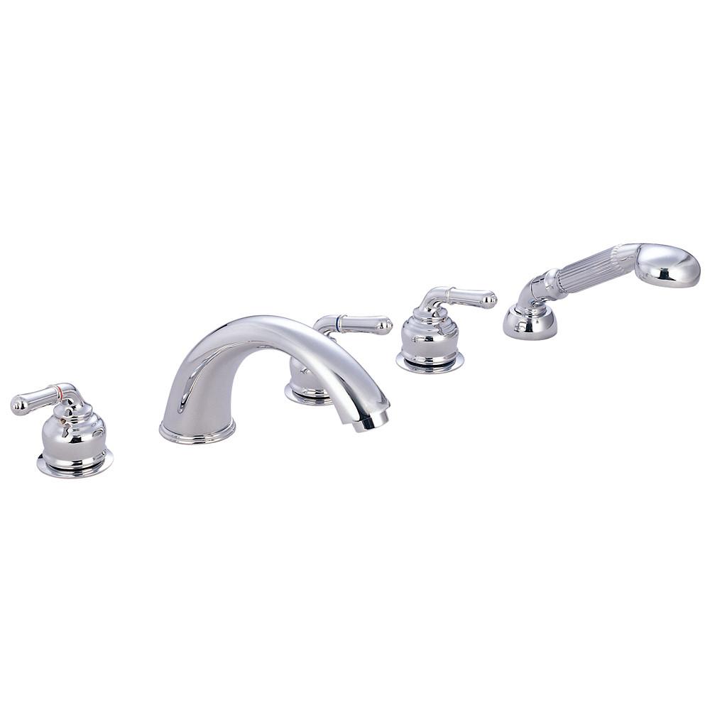 Kingston Chrome Magellan roman tub filler faucet 5 pieces set w/shower KS3615S