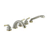 Satin Nickel / Polished Brass Magellan Roman Tub Faucet w Hand Shower KS3695S