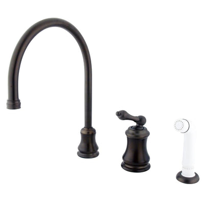 Oil Rubbed Bronze Single Handle Widespread Kitchen Faucet w Spray KS3815AL