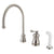 Satin Nickel Single Handle Widespread Kitchen Faucet with Sprayer KS3818BL