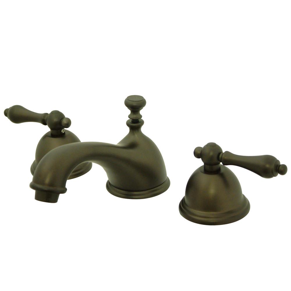 Kingston Oil Rubbed Bronze 2 Handle Widespread Bathroom Faucet w Pop-up KS3965AL