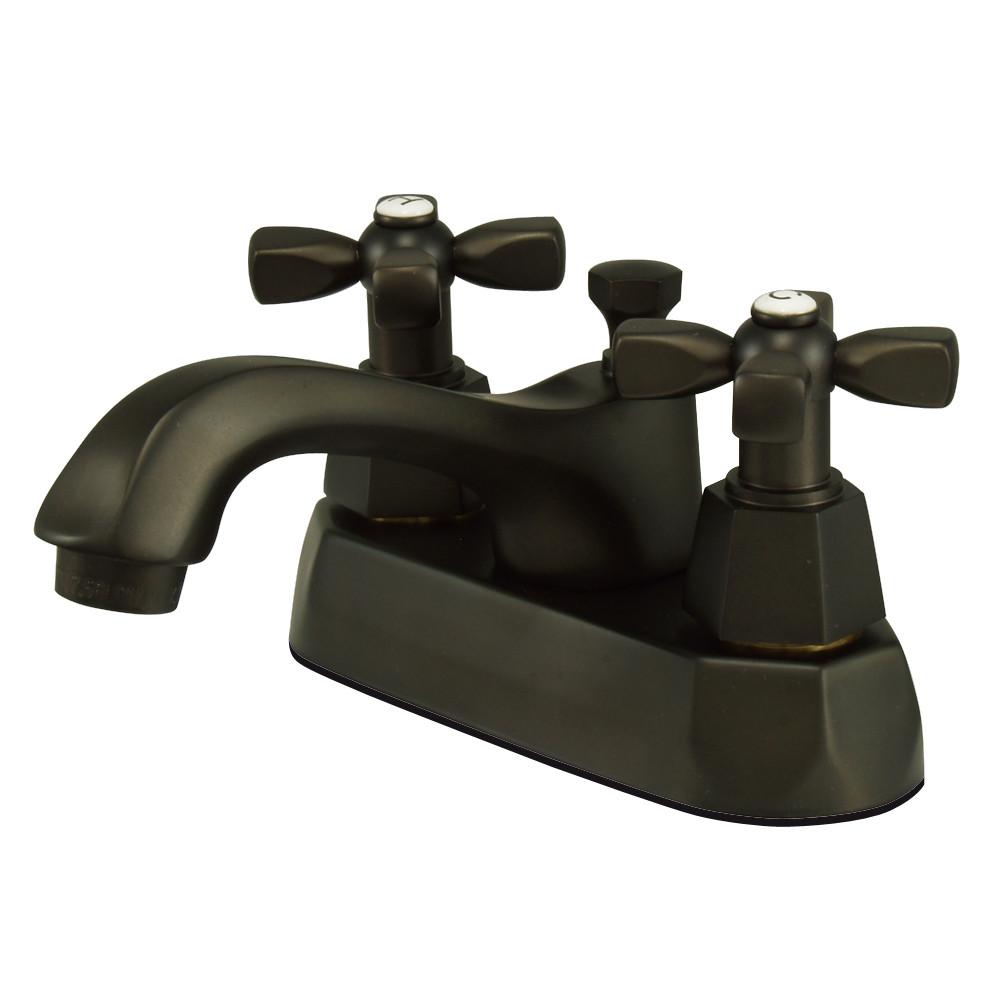 Kingston Oil Rubbed Bronze 2 Handle 4" Centerset Bathroom Faucet KS4265HX