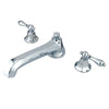 Kingston Brass Chrome Metropolitan Two Handle Roman Tub Filler Faucet KS4301AL