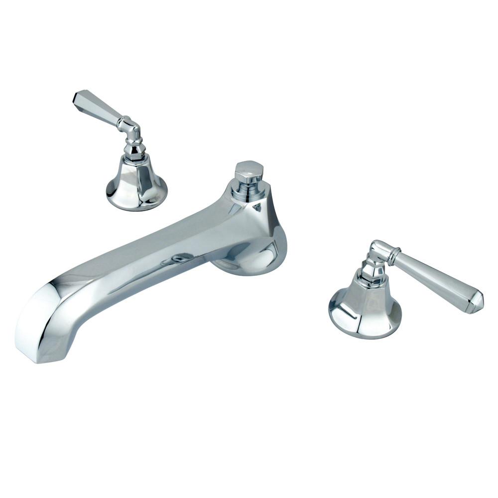 Kingston Brass Chrome Metropolitan Two Handle Roman Tub Filler Faucet KS4301HL