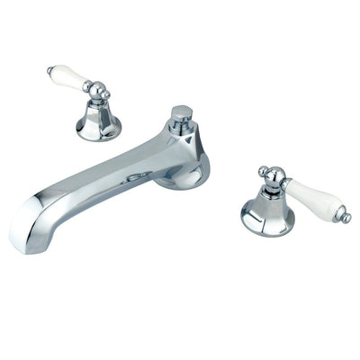 Kingston Brass Chrome Metropolitan Two Handle Roman Tub Filler Faucet KS4301PL