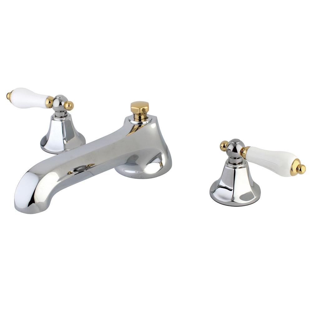 Kingston Chrome/Polished Brass Metropolitan Roman Tub Filler Faucet KS4304PL