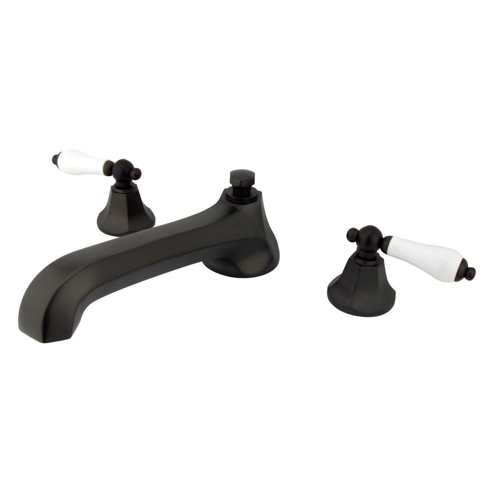 Oil Rubbed Bronze Metropolitan Two Handle Roman Tub Filler Faucet KS4305PL