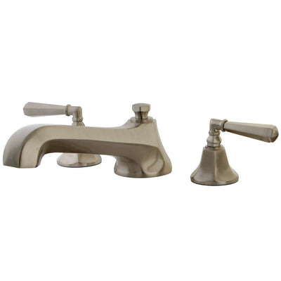 Kingston Satin Nickel Metropolitan Two Handle Roman Tub Filler Faucet KS4308HL