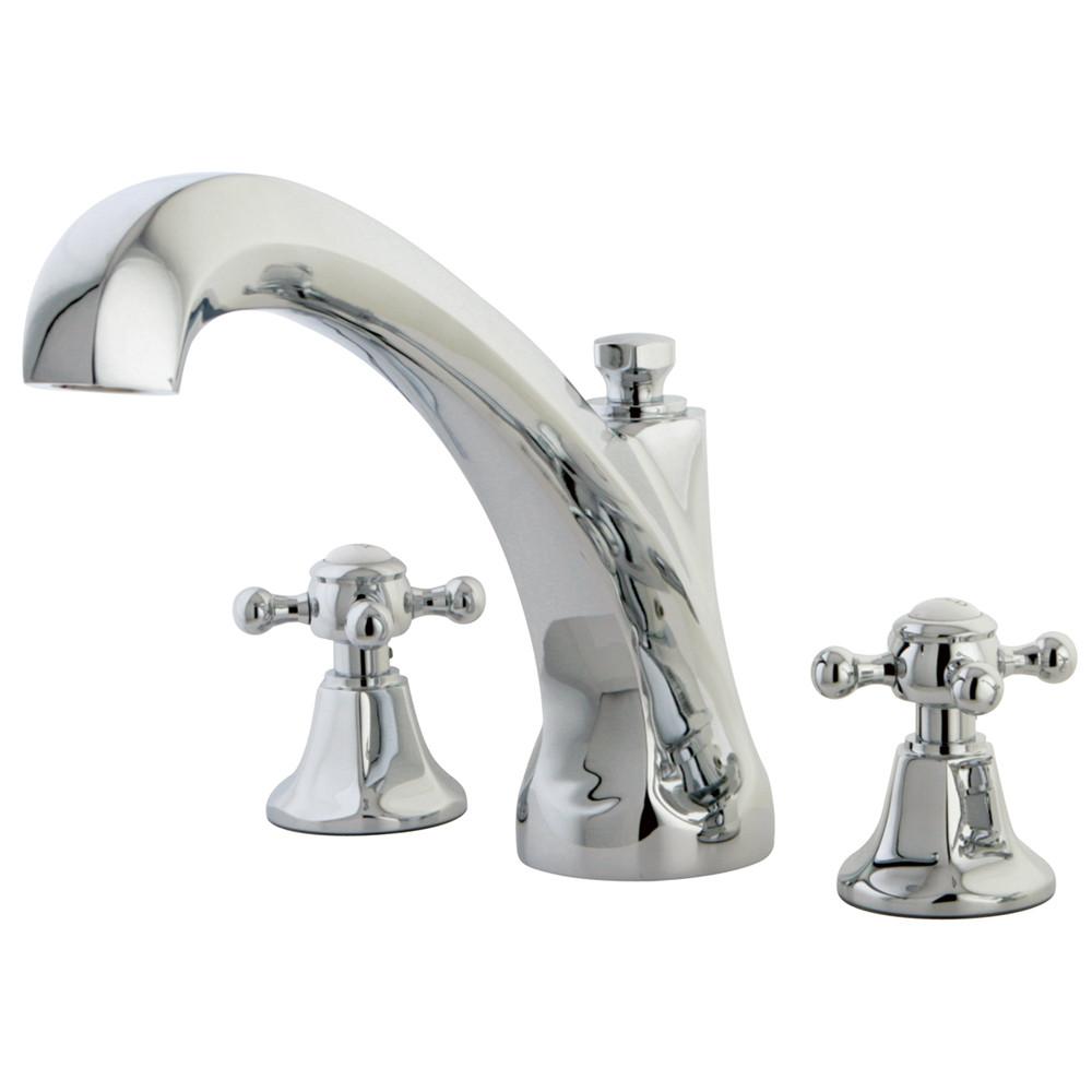 Kingston Brass Chrome Metropolitan Two Handle Roman Tub Filler Faucet KS4321BX