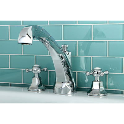 Kingston Brass Chrome Metropolitan Two Handle Roman Tub Filler Faucet KS4321BX