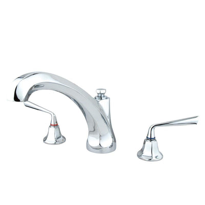 Kingston Brass Silver Sage Chrome Bathroom Roman Tub Filler KS4321ZL