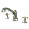 Kingston Chrome / Polished Brass Metropolitan Roman Tub Filler Faucet KS4324BX