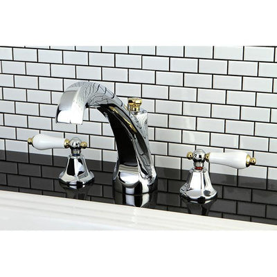 Kingston Chrome / Polished Brass Metropolitan Roman Tub Filler Faucet KS4324PL