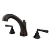 Kingston Oil Rubbed Bronze Two Handle Roman Tub Filler Faucet KS4325HL