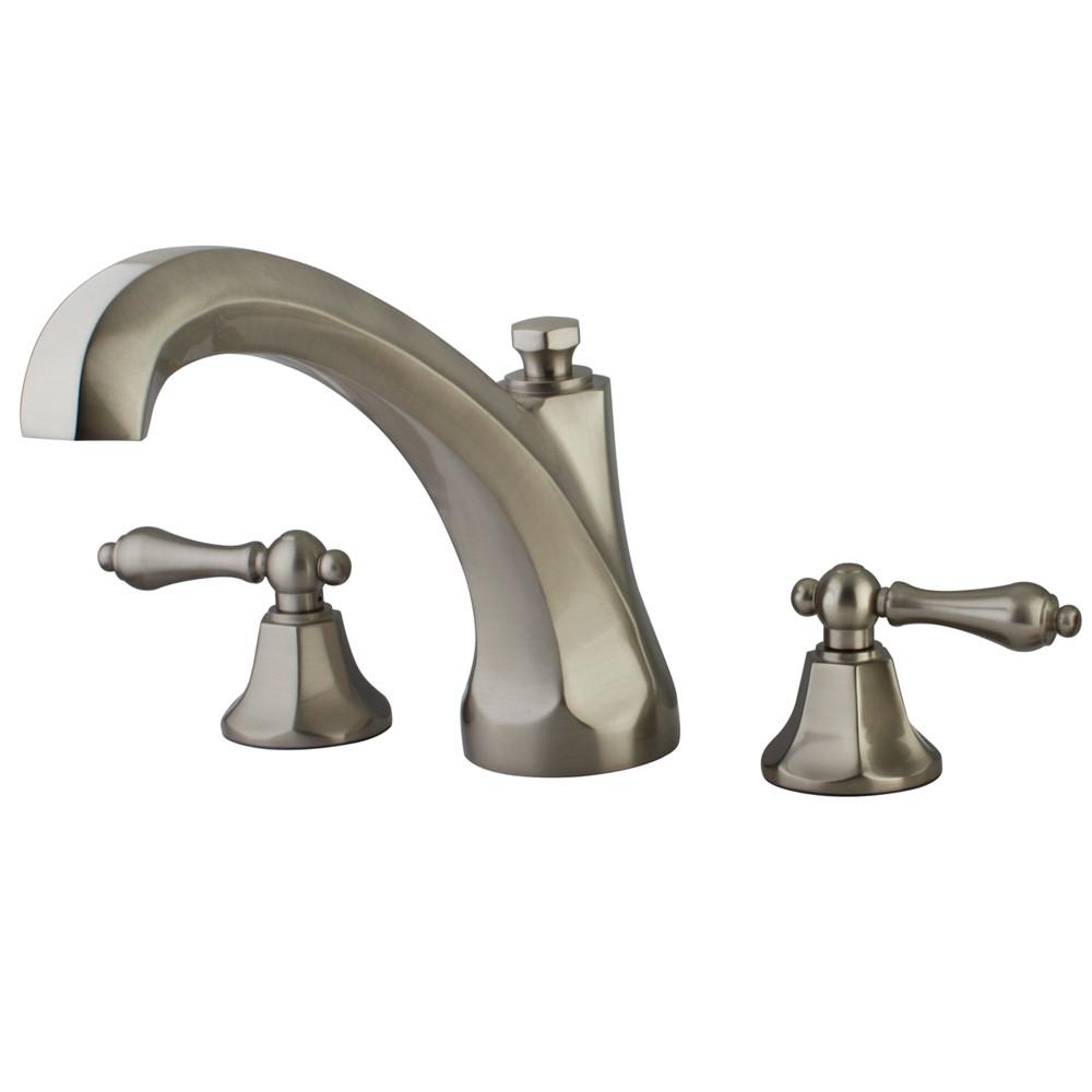 Kingston Satin Nickel Metropolitan Two Handle Roman Tub Filler Faucet KS4328AL