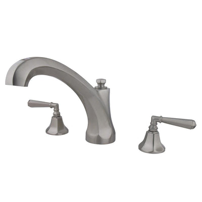 Kingston Brass Satin Nickel Two Handle Roman Tub Filler Faucet KS4328HL