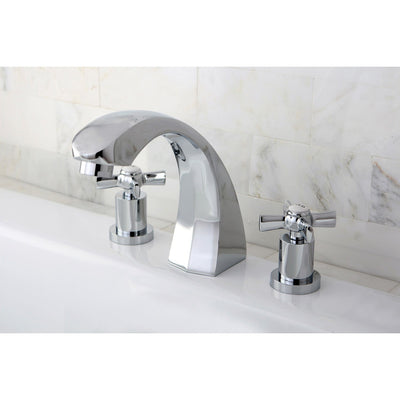 Kingston Brass KS4361ZX 2 Handle Roman Tub Filler Polished Chrome