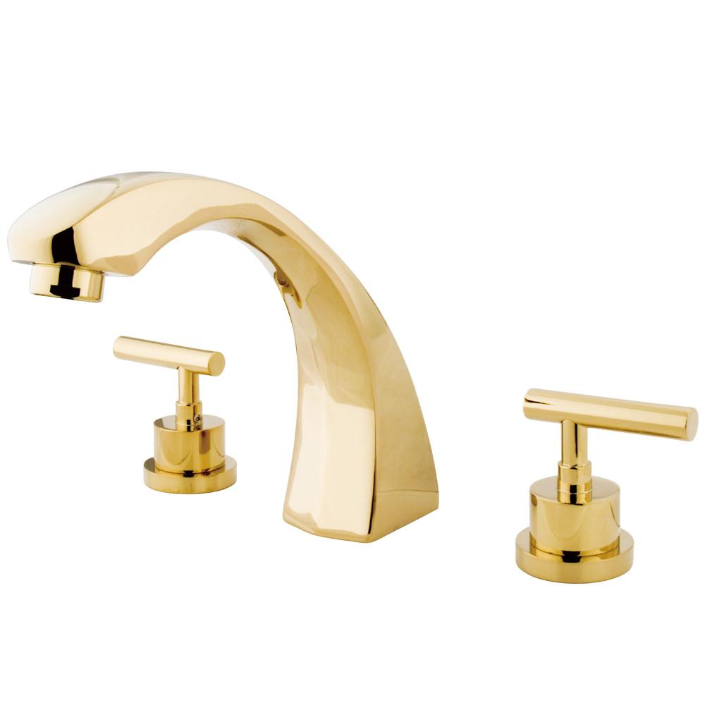 Kingston Brass Polished Brass Manhattan roman tub filler faucet KS4362CML