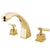 Kingston Polished Brass Fortress Two Handle Roman Tub Filler Faucet KS4362QL