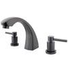 Kingston Brass Concord Oil Rubbed Bronze 2 Hdl Roman tub filler faucet KS4365DL