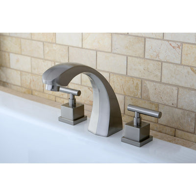 Kingston Brass Claremont Satin Nickel Roman Tub Filler Faucet w/valve KS4368CQL