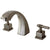 Kingston Brass Satin Nickel Fortress Two Handle Roman Tub Filler Faucet KS4368QL