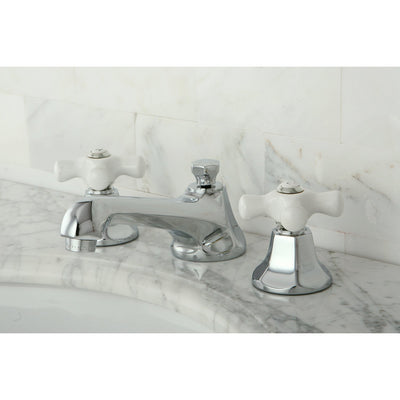 Kingston Brass Chrome 2 Handle Widespread Bathroom Faucet w Pop-up KS4461PX