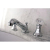 Kingston Brass Chrome 2 Handle Widespread Bathroom Faucet w Pop-up KS4461WCL