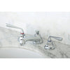 Kingston Brass Silver Sage Chrome Widespread Bathroom Lavatory Faucet KS4461ZL