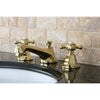 Kingston Polished Brass 2 Handle Widespread Bathroom Faucet w Pop-up KS4462BX