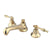 Kingston Polished Brass 2 Handle Widespread Bathroom Faucet w Pop-up KS4462NL