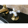 Kingston Polished Brass 2 Handle Widespread Bathroom Faucet w Pop-up KS4462PX