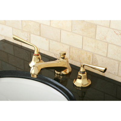 Kingston Silver Sage Polished Brass Widespread Bathroom Lavatory Faucet KS4462ZL