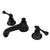 Kingston Oil Rubbed Bronze 2 Handle Widespread Bathroom Faucet w Pop-up KS4465BL