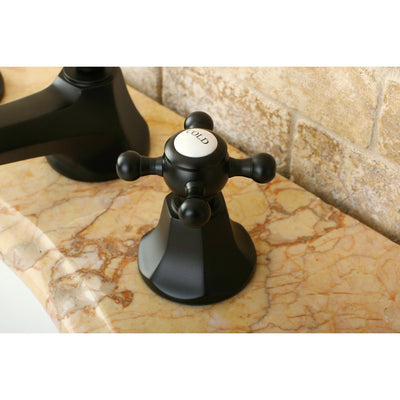 Kingston Oil Rubbed Bronze 2 Handle Widespread Bathroom Faucet w Pop-up KS4465BX