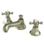 Kingston Satin Nickel 2 Handle Widespread Bathroom Faucet w Pop-up KS4468BX