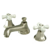 Kingston Satin Nickel 2 Handle Widespread Bathroom Faucet w Pop-up KS4468PX