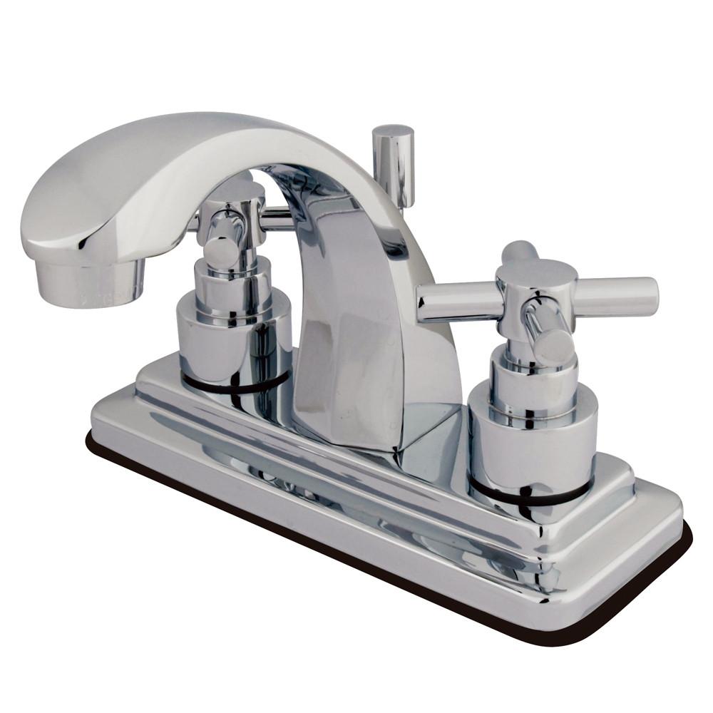 Kingston Brass Chrome 2 Handle 4" Centerset Bathroom Faucet w Pop-up KS4641EX