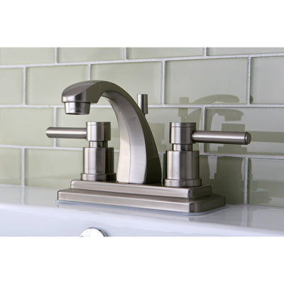 Satin Nickel Two Handle Centerset Bathroom Faucet w/ Brass Pop-Up KS4648DL