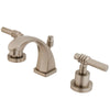 Kingston Satin Nickel 2 Handle 4"-8" Mini Widespread Bathroom Faucet KS4948ML