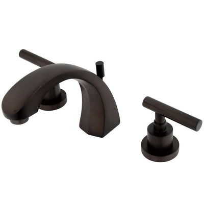 Kingston Oil Rubbed Bronze Manhattan 8" widespread Bathroom faucet KS4985CML