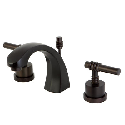 Kingston Oil Rubbed Bronze 2 Handle Widespread Bathroom Faucet w Pop-up KS4985ML