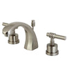 Kingston Satin Nickel 2 Handle Widespread Bathroom Faucet w Pop-up KS4988ML